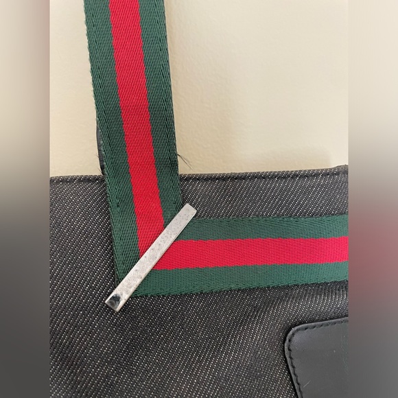 Authentic Gucci denim tote 🖤 - Picture 7 of 11